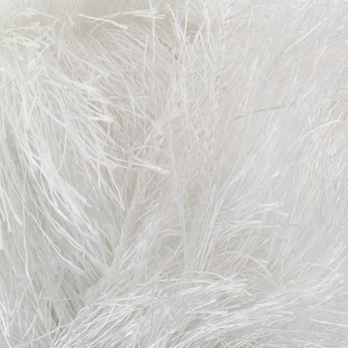 Makromecity Eyelash Yarn – Fuzzy Fun Fur Yarn, 3.53 Oz (100g) 150 yd (140m), Weight 3 Light, Premium Polyester Novelty Feather Yarn for Scarves, Amigurumi, Plush Toys & Craft (Ecru, 3 Skeins) - color: Ecru, size: 3 Skeins