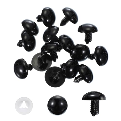 PATIKIL 24mm Black Safety Eyes, 30 Pcs Plastic Craft Eyes with Washers for Stuffed Animals Crochet Toys Dolls DIY Craft Making - size: 24mm