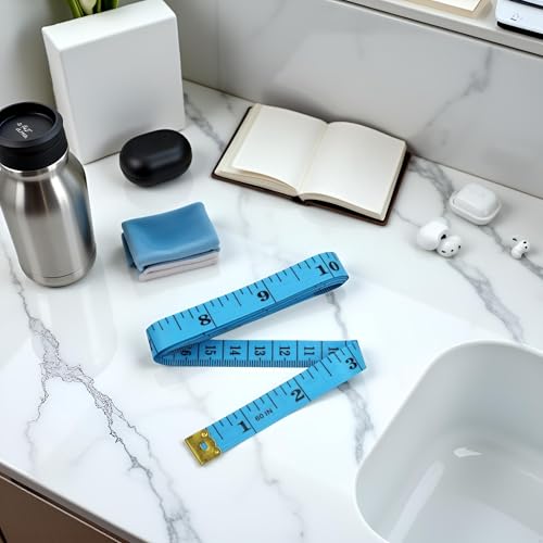 Blue Flexible Tape Measure - 60 Inch/150cm Double-Sided PVC Fiber Tape for Waist, Height,and Sewing Crafts Measuring Tape Measuring Tape for Body Measurements,Sewing Tape Measures