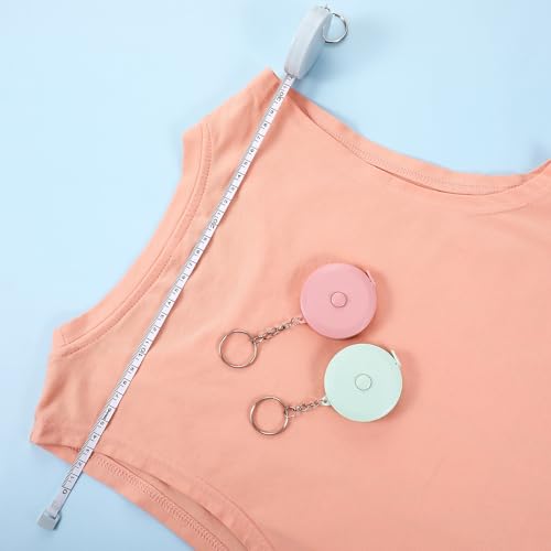 6 Pack Measuring Tape for Body, 79 Inch/2M Tape Measure Soft Boby Measuring Tapes for Measurements, Retractable Fabric Tapes Measure with Keychain
