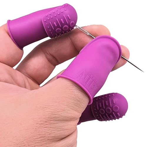 Comfy Flexible Thimbles | Xtra-Grip Thimble | Small (3) - Medium (3) - Large (3) | Includes Set of Sewing Pins (Pins Not Heat Resistant)