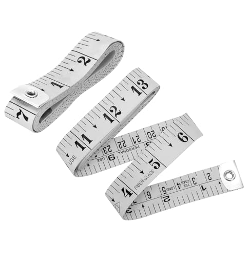 Soft Measuring Tape 2 Pack – 60 Inch / 150 cm Dual-Sided Body Tape Measure for Sewing, Tailoring, Weight Loss & Body Measurement – Flexible Inch & cm (White) - color: White / 2 Pack