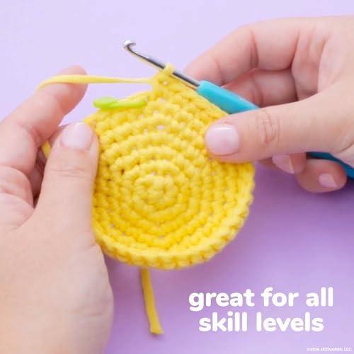 Original Squishmallows™ Crochet Kit – Sunny Bag Charm, Bumblebee Crochet Kit for Beginners with Yarn, Starter Hooks, Step-by-Step Tutorials, DIY Craft, Great Teen Gifts - color: Squishmallows Sunny