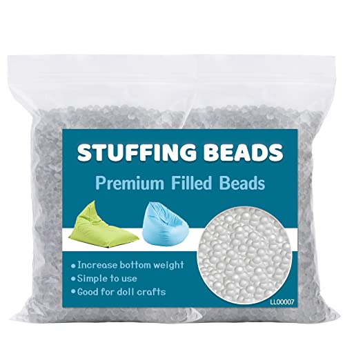 700g/24.69oz Premium Stuffing Beads, Polyfill Stuffing Poly Pellets | Filler Beads Stuffing for Stuffed Animals, Glass Filling Beads, Filled Beads Weighted Stuffing Bead for Craft DIY Decor - size: 700g