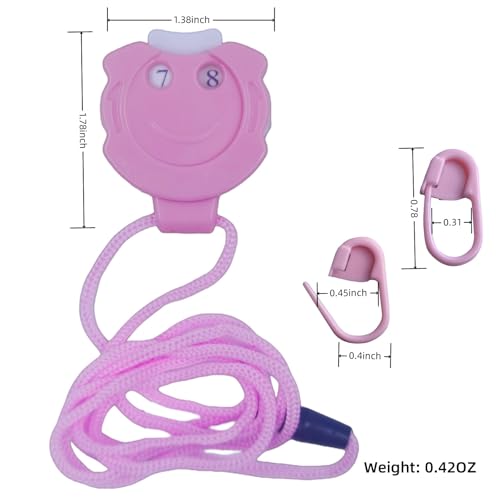 VVZOWW Knitting Tool Manual Counting Device Sweater Pole Crochet Knitting Counter 2PCS Pink-01 - color: Pink-01