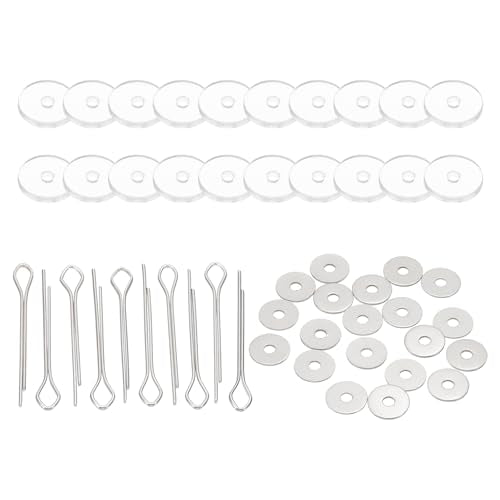 PATIKIL 12mm Doll Joints, 10 Set Removable Cotter Pin Joints Connector and Acrylic Tray for Bear Limbs Making Head Joints DIY Crafts Accessories - size: 12mm