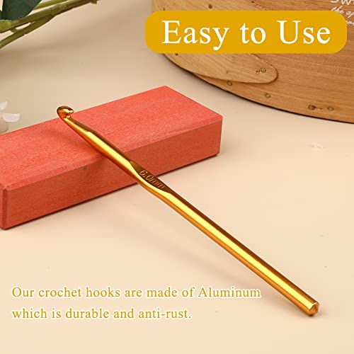 Iuuidu 6mm Aluminum Crochet Hook, Smooth Crochet Needles | Crochet Hooks for Arthritic Hands, Knitting Needles for Yarn Craft, Great Handmade DIY Present for Friends, Random Color - color: Aluminum Crochet Hook, size: 6.0mm