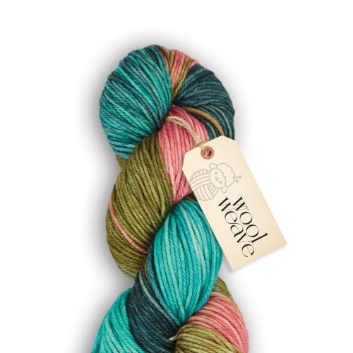 Woolweave Worsted Weight Yarn - 100% Extrafine Merino Wool Yarn for Knitting & Crocheting - Hand Dyed, Ultra-Soft & Warm - 100g Skein, 180 Yards - Machine Washable - color: Spring Blush