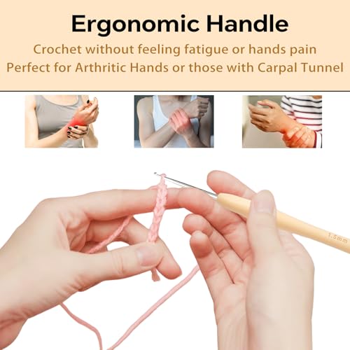 Small Size Crochet Hook Lace Crochet Needle, 1.5mm Crochet Hook, Ergonomic Crochet Hooks，Embroidery Thread Knitting Weaving Tool (1.5 mm) - size: 1.5mm