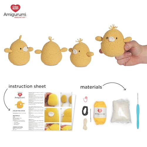 Red Heart Amigurumi Colin The Chick Kit - color: Collin the Chick