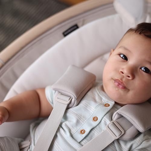 Maxi-Cosi Cassia Smart Baby Swing for Infants, Portable, Foldable Infant Swing with Music, 360 Rotation, 5 Speeds, 12 Melodies, EcoCare Fabric, Auto Motion Sensor, 2 Reclines, Truffle - color: Truffle