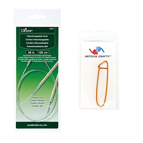 Clover Needlecraft Interchangeable Cord 48 Inches 3649 | 48 inches, 1 Stitch Holder