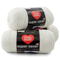 RED HEART Super Saver 3-Pack yarn, WHITE 3 Pack - color: White
