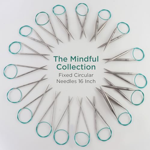 KnitPro The Mindful Collection Fixed Circular Needles 16" (40cm) | US Size 5 (3.75mm) - size: US 5 (3.75mm)