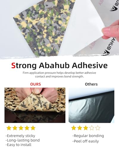 Abahub EVA Foam Boat Flooring Brushed Pattern Marine Decking Sheet | with Self-Adhesive Carpet for Motor boats Kayak Surfboard SUP RV Floor 96''x16''/47'' - color: Camo Brown, size: 96''L x 47''W