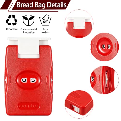 Bepisof Plastic Knitting Row Counter, 2 Pieces | Mini Crochet Stitch Counter, Knitting Stitch Row Marker Tool, Portable Needle Marking, For Knitting & Crochet Enthusiasts - color: red