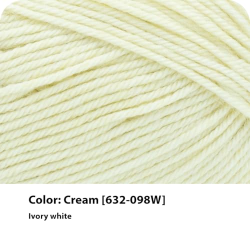 Lion Brand Yarn, Wool-Ease Recycled Crochet Yarn, Cream, Off White, 1 Pack | Recycled Worsted Weight Wool Acrylic Blend Knit & Crochet Fiber for Warm Blankets, Cozy Sweaters, Fall & Winter Hats - color: Cream, size: 1 Pack