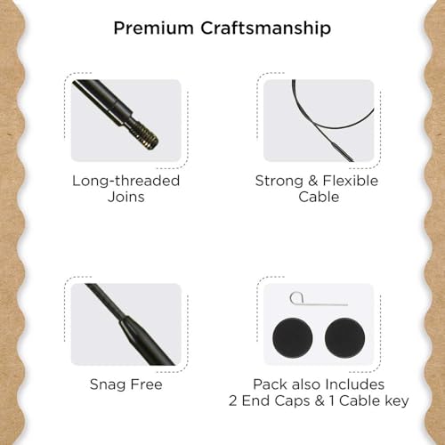 Knitter’s Pride 360° Swivel Cable - 76 cm Length - size: 100cm