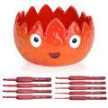 Flame Yarn Bowl with 9 Size Crochet Hooks