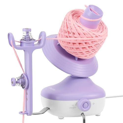 Caydo Electric Yarn Winder, Effortless Yarn Organizer for Crochet Lovers | Auto Winding with Dual Tension Spring Stepless Speed, Compact 7oz Pretty Cake, Ideal Helper for Yarn Enthusiasts Light Purple - color: Light Purple
