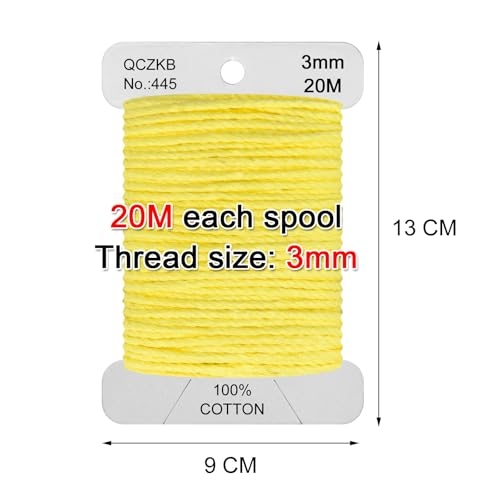 Classic Crochet Thread Yarn 100% Pure Cotton Thread,Col No: 445,Light Lemon - color: Light Lemon