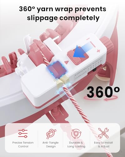ZestWrench Circular Knitting Machine Tensioner for Sentro 40/48 Needles, 360° No-Drop Yarn Winder, One-Touch Release for Effortless Feeding, Fits Electric & Manual Knitting Machines, Ergonomic Design