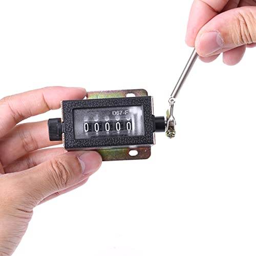 5 Digit Tally Counter, 0-99999 Resettable Manual Hand Mechanical Clicker, Manual Clicker with Metal Finger Ring Hoop Holder