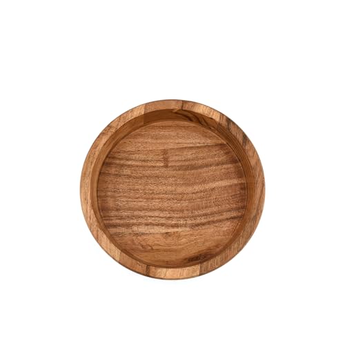 Decorative Bowl Acacia Wood Wooden Catchall Bowl for Entryway, Coffee Table, or Kitchen Counter (8" x 8" x 2.5")