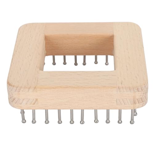 Wooden Knitting Looms for Blankets, Square DIY Hand Crafted Looms Knitting Tools Crochet Looms Chunky Yarn Looms Board for Hat Scarf Socks Sweater Beech Wood Knitting Board with Stainless Ste(10*10cm) - size: 10*10cm