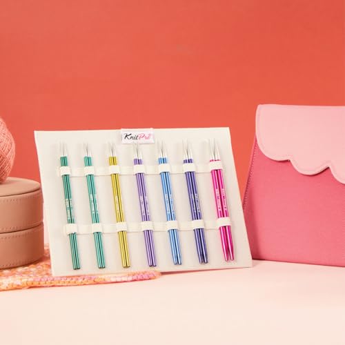 KnitPro Zing Midi Interchangeable Needle Set 4" (10cm) | 7 US Sizes (2.5 to 8) - size: Midi