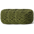 3 Pack Fluffy Chenille Chunky Yarn for Crocheting 100g(65.6yd) - Baby Yarn for Crocheting Soft - Velvet Yarns for Crochet Blanket - Amigurumi Crochet Yarns (Army Green) - color: 3 Army Green