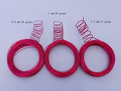 15 Gauge Anodized Aluminum Wire 49 Feet for Jewelry Making Craft DIY（1.5mm,Natural Color,41521） - color: Natural Color, size: 15 Gauge