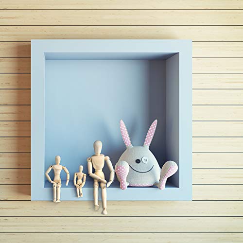 Sumind 3 Pack Artist Wooden Mannequin, 12"/8"/5.5" Drawing Figure Model | Flexible Jointed Manikin with Base Stand, Moveable Human Figure Model for Sketching Painting, Art Supplies Home Office Decor
