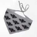 Crochet Bat Design Hairband,Triangle Head Scarf for Girls,Knitted Headband Headscarf for Women,Crochet Hair Bandana Kit - color: bat