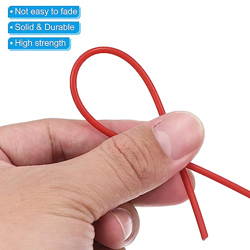 PATIKIL Wicker Repair Kit, 33ft(10m) 2.5mm Round Synthetic Rattan Material Plastic Wicker Woven Set for DIY Craft and Weaving Basket Making, Red - color: Red