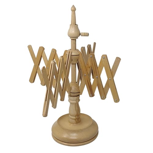 Hand Operated Yarn Ball Winder | Swift, Yarn, Wool, and String Holder| Knitting & Crochet Accessories Galaxy Indiacraft - color: Natural Beechwood Swift