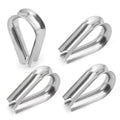 M6 Wire Rope Thimble, 304 Stainless Steel Thimble for 7/32-1/4 Inch Diameter Wire Rope, 12 Pieces - size: M6
