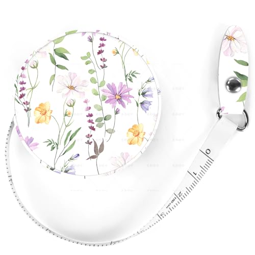 Sewing Tape Measure，Colour Printed Small Retractable Soft Measuring Tape for Tailor Cloth Fabric Body Measurements. - color: Floret