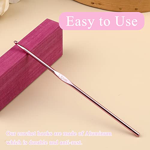 Iuuidu 3.5mm Aluminum Crochet Hook, Smooth Crochet Needles | Crochet Hooks for Arthritic Hands, Knitting Needles for Yarn Craft, Great Handmade DIY Present for Friends, Random Color - color: Aluminum Crochet Hook, size: 3.5mm