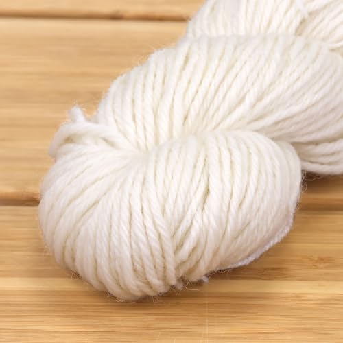 JubileeYarn Undyed Yarn - 70% Wool 30% Nylon - 100g/153 Yards - 3 Pack - color: Chunky Melody Undyed