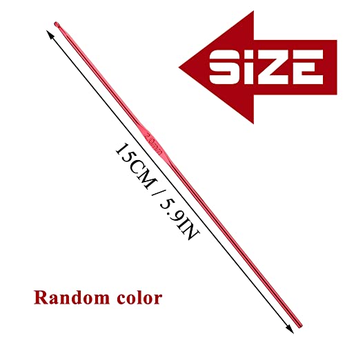 Iuuidu 2mm Aluminum Crochet Hook, Smooth Crochet Needles | Ergonomic Handle Knitting Needles for Yarn Craft, Great Handmade DIY Present for Friends, Random Color - color: Aluminum Crochet Hook, size: 2.0mm