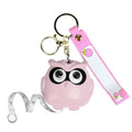 Cute Pink Owl Fashion Measuring Tape 79", Sewing Gifts w/Keychain | Soft dual-sided (cm/in) retractable pocket ruler. Essential sewing supplies & cute gifts for crafters, quilters and kids - color: A20-Pink Owl