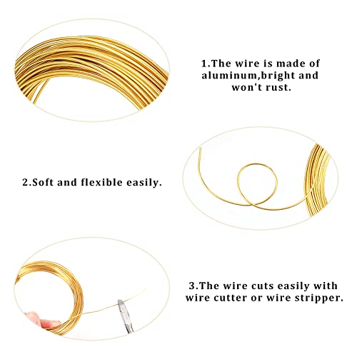 PH PandaHall 650 Feet 10 Rolls 1mm Aluminum Craft Wire 18 Gauge Flexible Floral Jewelry Beading Wire 10 Colors for DIY Jewelry Craft Making Each Roll 65 Feet - color: 10 Colors- 65 Feet 3, size: 18 Gauge(1mm)