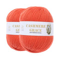 100% Pure Natural Merino Wool Yarn (4ply) - Each Ball 3.5 OZ/Approximately 320 Yards - Hand-Knitting/Crochet/Knitting - Soft and Non-irritating [2 Ball Set] (Orange) - color: Orange