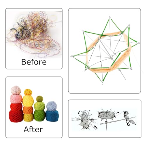 Yarn Swift Yarn Winder Yarn Ball Winder Knitting Yarn Holder for Skeins + 1 Pcs Scissors + 1PCS Adjustable Knitting Loop Crochet + 1PCS Crochet
