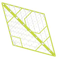 60 Degree Diamond Quilting Ruler, Green Acrylic Patch Templates Ruler for Quilting Sewing Piecing (43 x 25cm Diamond)
