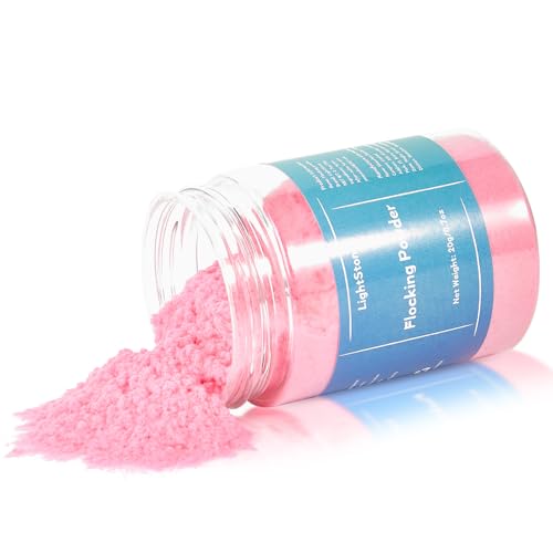 20g Flocking Powder - Velvet Fibers for Crafts DIY Scenery (Pink) - color: Pink