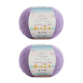Susan's Family South African Soft Mohair Plus 2x20g/284Yds-15#Orchid Mist | Soft and Durable Cobweb Weight Yarn, 56% Mohair 29% Nylon 13% Wool, 2x20g , 284Yds , for Knitting, Crochet and Crafts - color: 15#Orchid Mist
