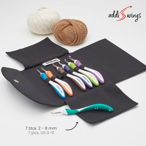 addi Crochet Hook Swing Standard Set Bundle with 1 Red Crochet Hook Gauge