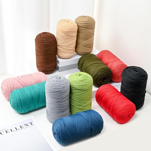 2 Pack Soft Tshirt Crochet Yarn, 800g/228yds High Elastic Hand Knitting Yarns, Thick T Shirt Yarn for Crocheting Bags, Baskets, Cushions, DIY Crafts(2 Royal Blue) - color: 2 Royal Blue
